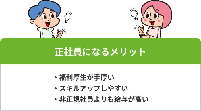 正社員になるメリットの画像