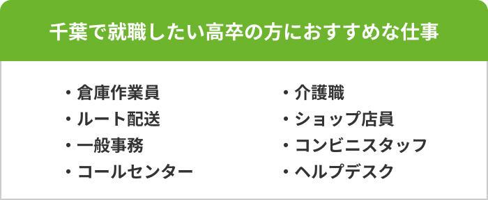 千葉で高卒の就職におすすめの職種・業界8選の画像