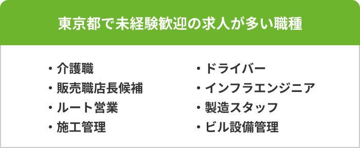 東京で「未経験者歓迎」の求人が多い職種8選の画像