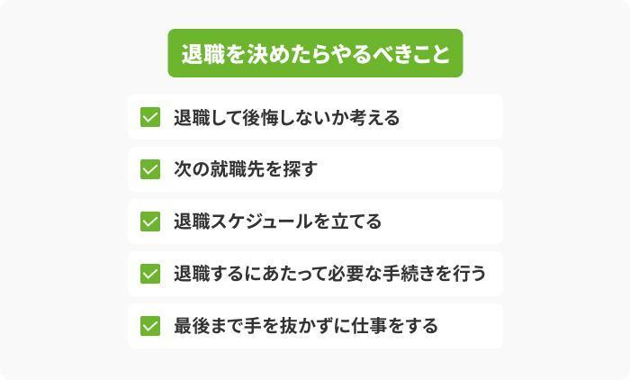 仕事を辞めると決めたらやるべきことの画像