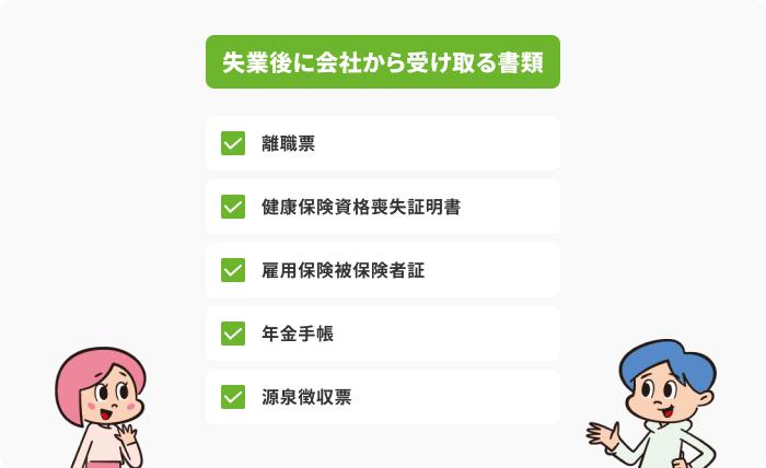 失業したら会社から受け取る5つの書類の画像