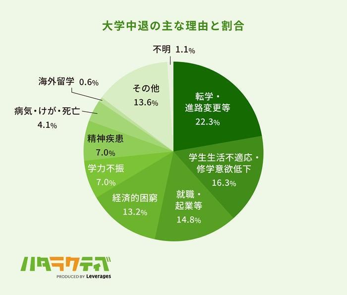 大学中退の主な理由の画像