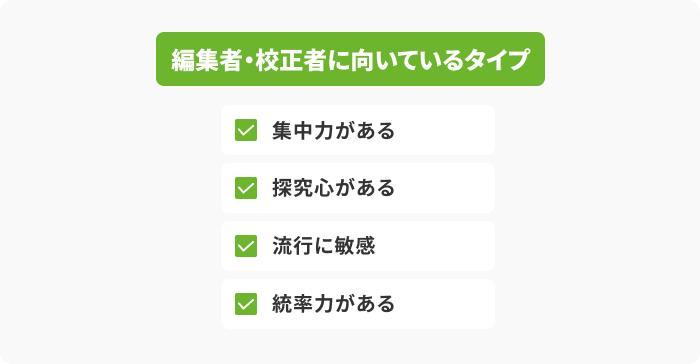 編集者や校正者に向いているタイプの画像